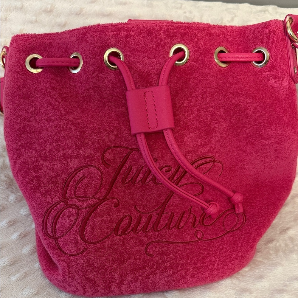 Juicy Couture Pink Suede Shoulder Bag